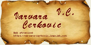 Varvara Čerković vizit kartica